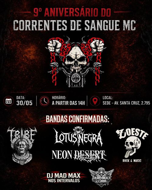 9º Aniversário do Correntes de Sangue MC